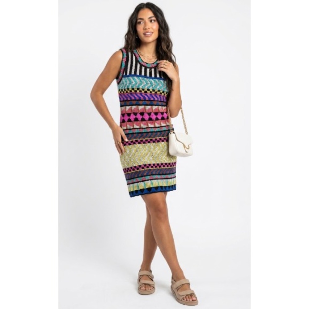 Anthropologie Aldomartins dress multicolor Medium knit Helena dress